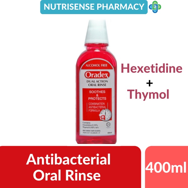 Oradex Dual Action Oral Rinse Mouthwash (400ml) Shopee Malaysia
