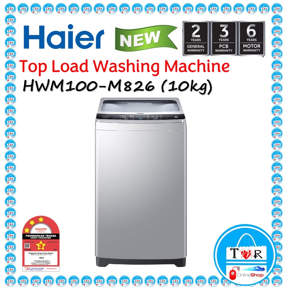 Haier 10kg / 12kg Washing Machine Top Load Full Auto WASHER HWM100M826