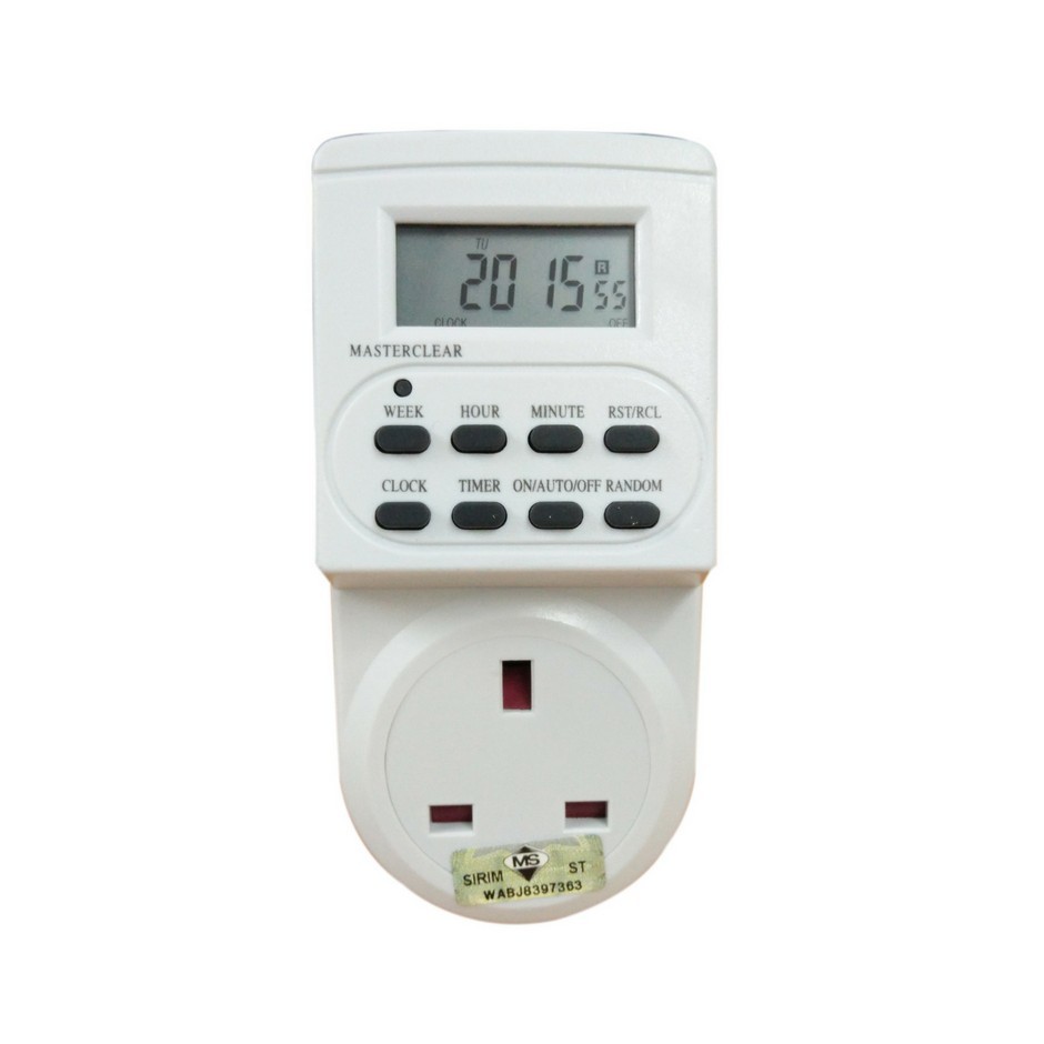 Sum 3 Pin Digital 24 Hours Plug In Timer / Plug Pemasa Digital 24 Jam 3