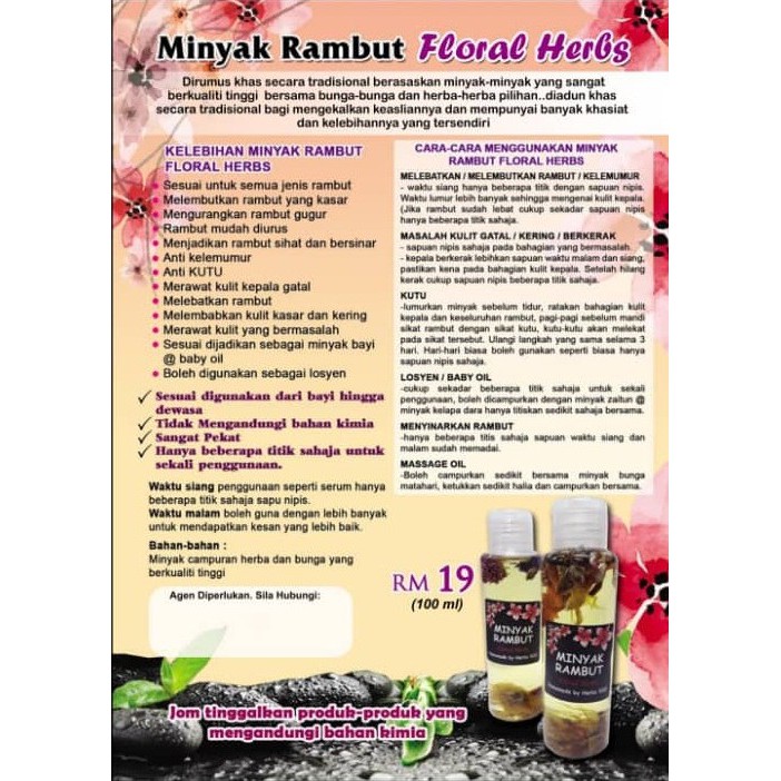 Buy Hot Item Minyak Rambut Floral Herbs Seetracker Malaysia