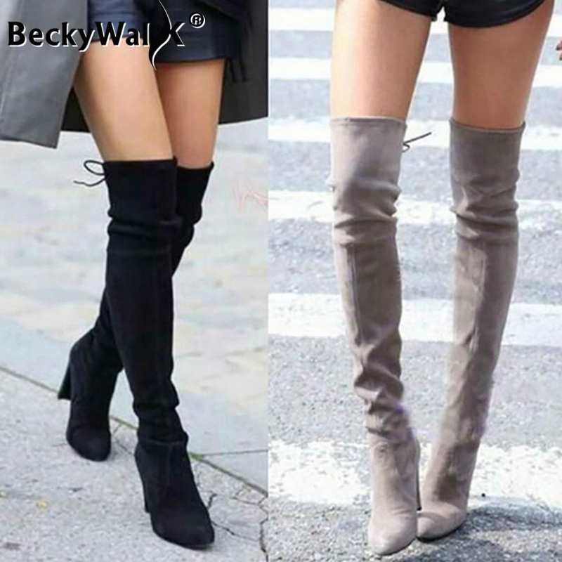 high knee winter boots