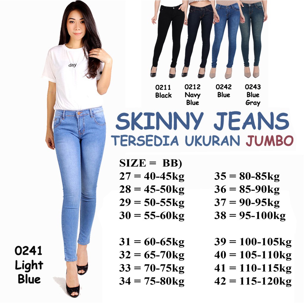 ukuran skinny jeans