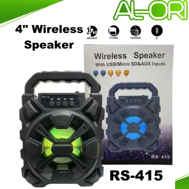 Portable Speaker Bluetooth Wireless Fj 16dw Rs 415 Rs 414 Support Microsd Flash Drive Aux Fm Shopee Malaysia