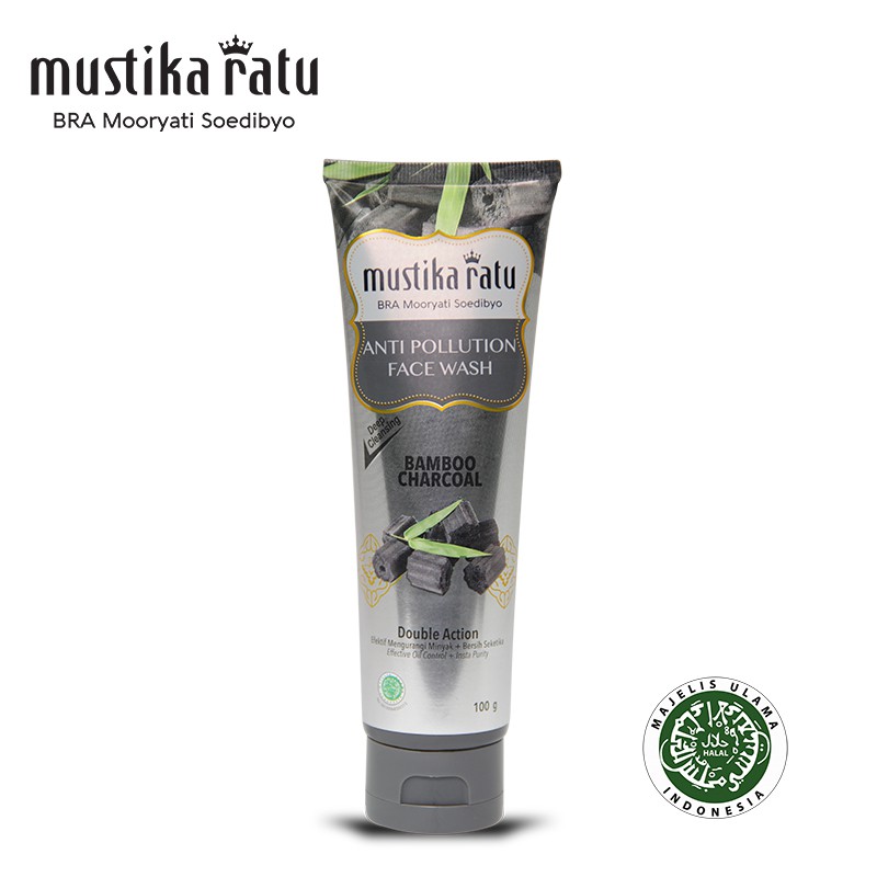 Mustika Ratu Anti Pollution Face Wash Charcoal (oil control & minimize pores) 100ml