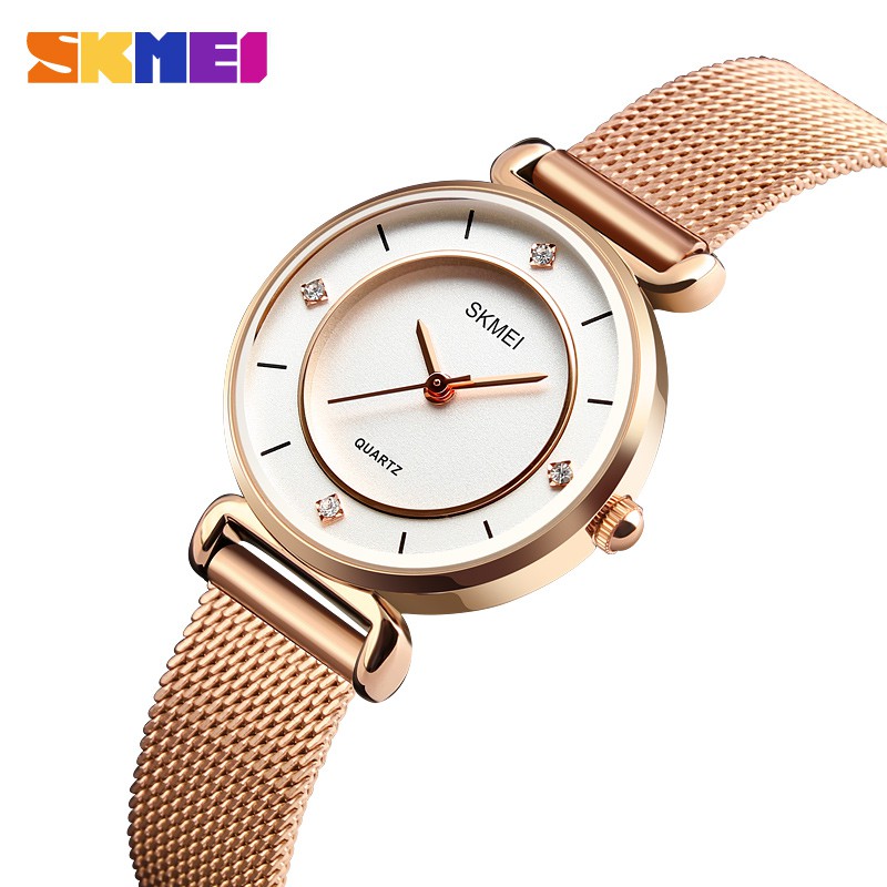 skmei rose gold watch