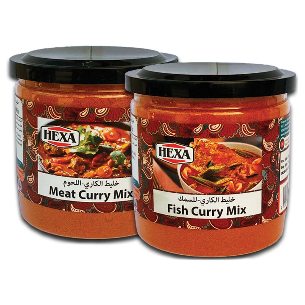 Hexa halal fish + meat curry powder 170gm x 2 | BeeCost