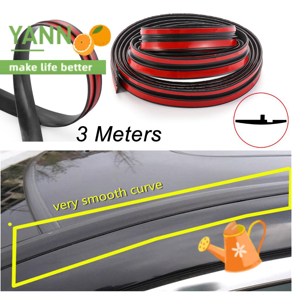 YANN T Style 3m/9.84ft Front Rear Windshield Rubber Sunroof Seal Strip