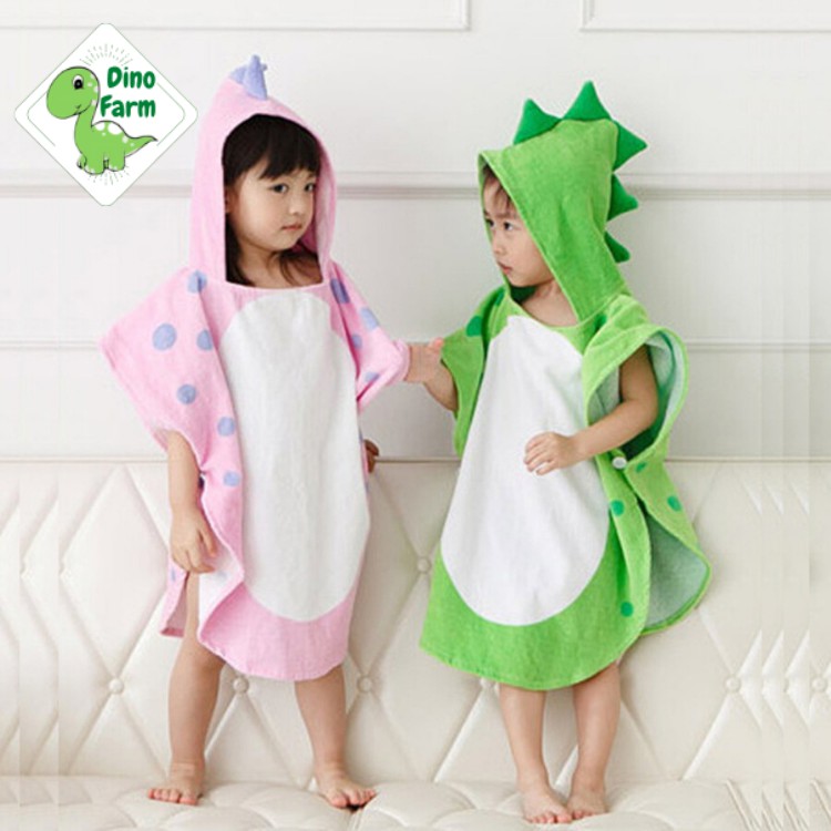 NEW MODEL Hooded With Paw Dinosaur Ponchos Hooded Children's Bath Towel/Kid Ponchos/Kids beach/swim towel/Infant ponchos