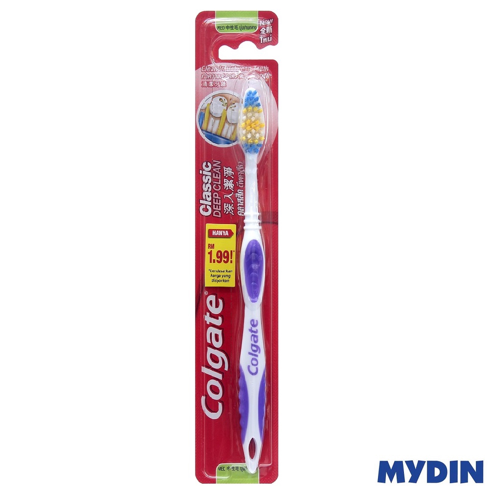 Colgate Classic Deep Clean Toothbrush Medium Assorted Colour