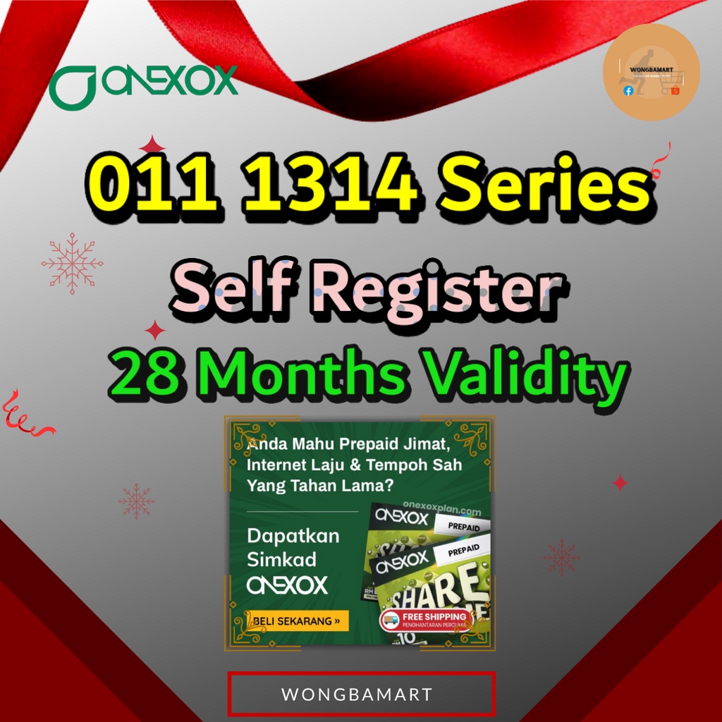 VIP NUMBER 1314 XOX SIM CARD 28Months Validity Self Register Shopee