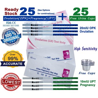 20pcs Ovulation OPK+5pcs Early Pregnancy Test Strip 10mIU UPT & other variation