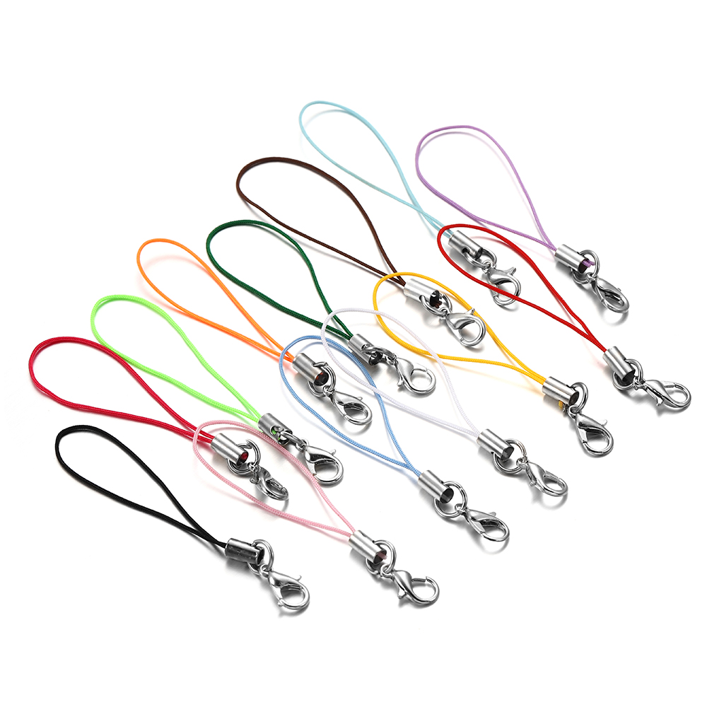 10 Pcs/set 72mm Mobile Phone Pendant Lanyard Bear Doll Ornament Various Colors DIY Jewelry Making Looking Accessories Supplies