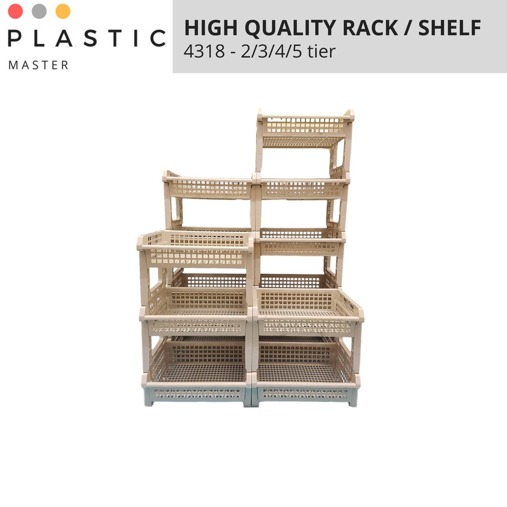 Heavy Duty Plastic Rack, Water Proof Shelf 3 to 5 tiers READY STOCK