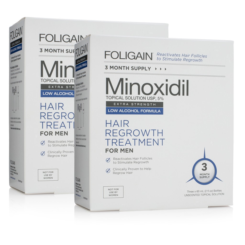 Foligain Minoxidil 5 Hair Regrowth Treatment For Men Low Alcohol