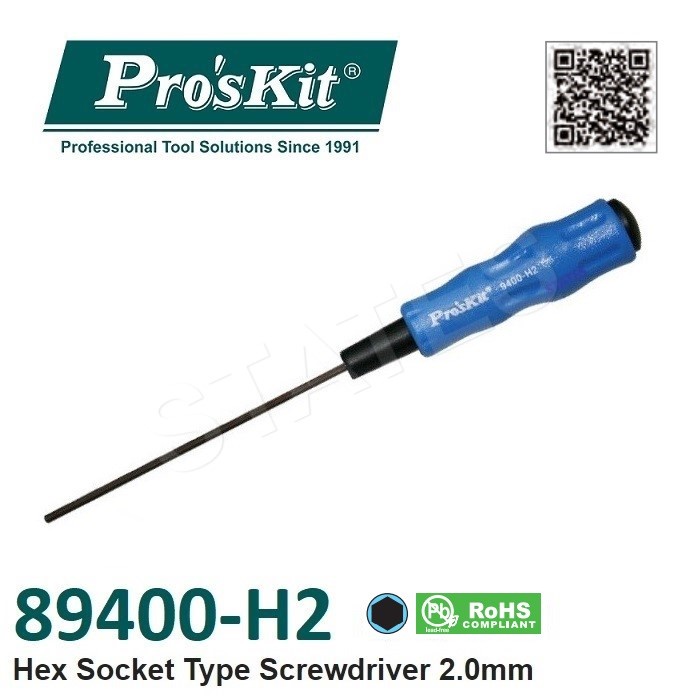 Pro'sKit 89400H2 Hex Socket Type Screwdriver 2.0mm Shopee Malaysia