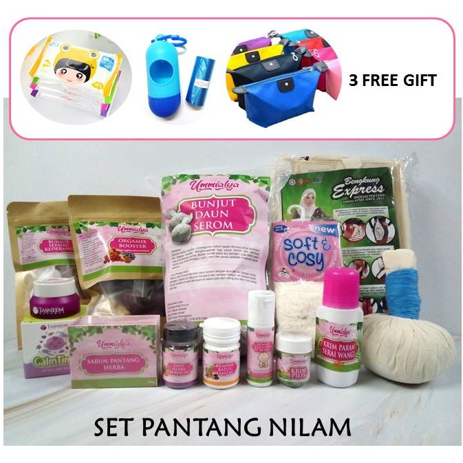 Set Pantang Nilam by UmmiAlya l Set Pantang Lengkap l Ibu Bersalin l Mummy Postnatal Care and Supplements + Free Gifts