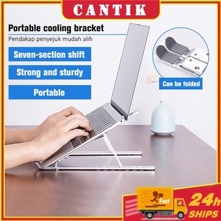 🔥【ready stock】🔥Portable Laptop Stand Adjustable Height Foldable Laptop Holder Aluminium Alloy Non-Slip Notebook Stand