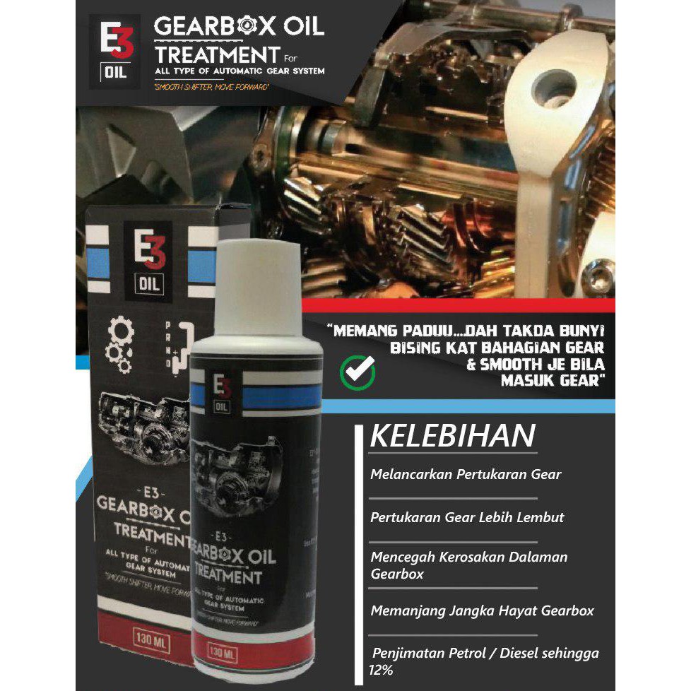 E3 Gearbox Oil Treatment Penyelesaian Masalah Gearbox Kereta Power Atf Cvt Shopee Malaysia