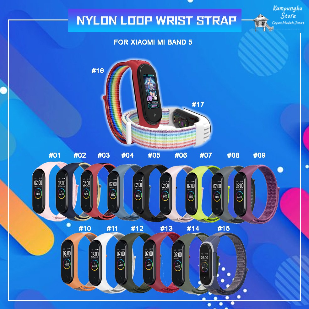 KL SEND Mi Band 5 Nylon Strap Metal Screwless For XlAOMl mi band 5 NFC