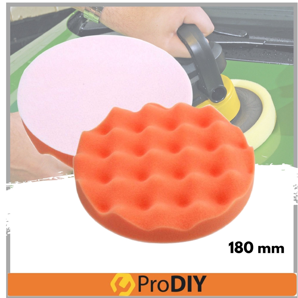 7" 180mm Vecro Polishing Sponge Wave surface Adhesive Car Polisher