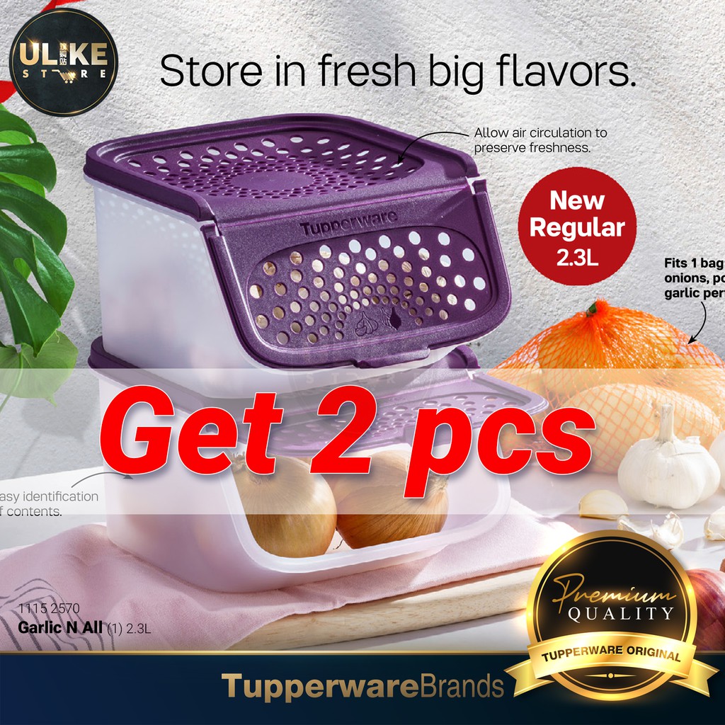 READY STOCK !! Tupperware Garlic N All / Garlic Keeper / Tupperware (2 units)
