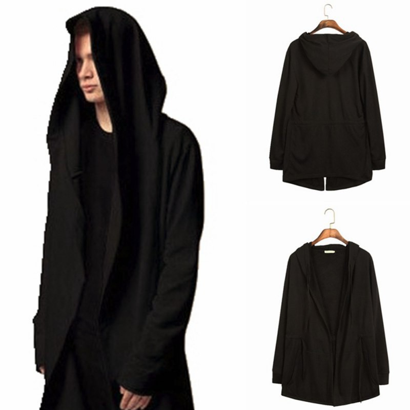 black cardigan hoodie