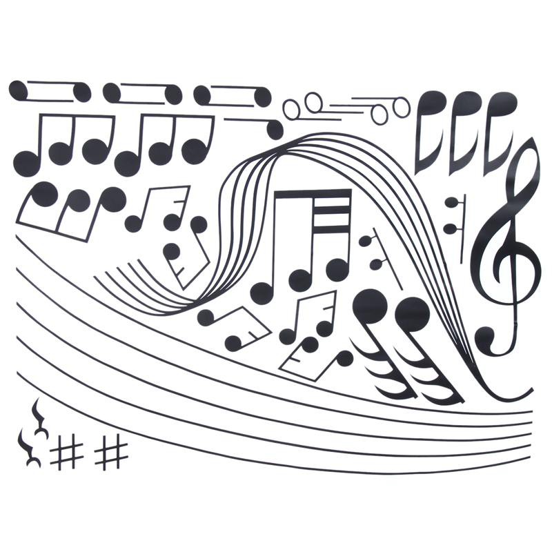 Music Note Sticker Walls For Music House Bedroom Decoration