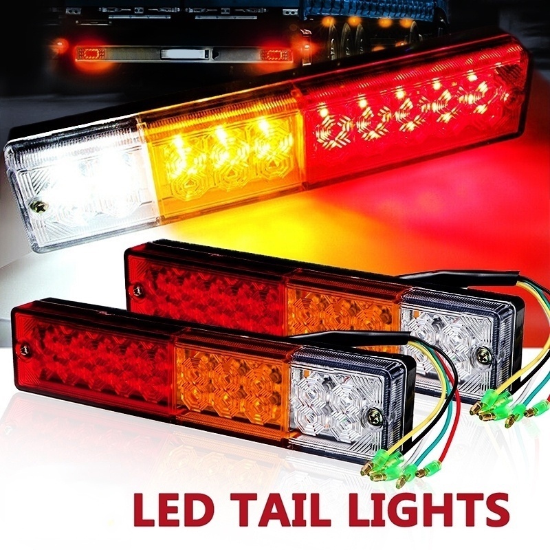 1 Pcs Pack / 12V 24V Super Bright  LED Tail Lights / Trailer Truck Strobe Stop Rear Reverse Turn Indicator Tail Lamp / Universal Automotive Accessorie