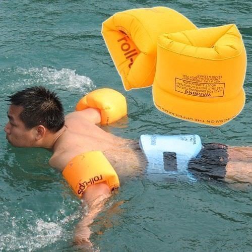 1Pair Swimming Pool Aid Floater Inflatable Swim Arm Band Adult Child Learn xJKU 