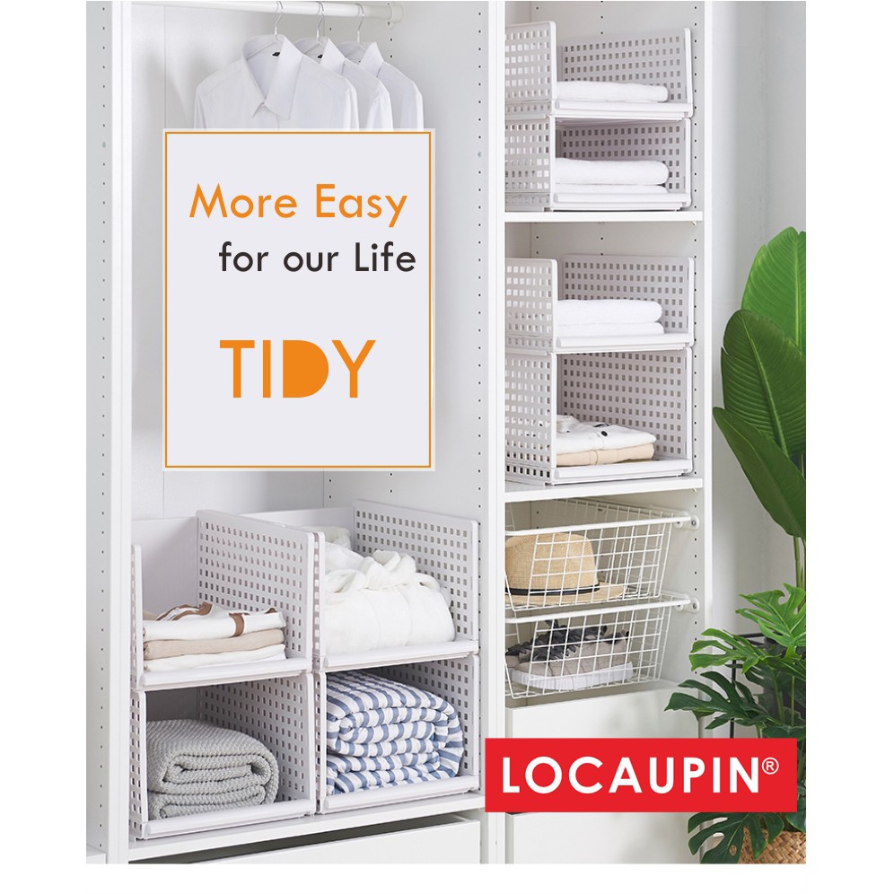  Rak  Baju  Wardrobe Clothes Multi Layer Storage Basket 