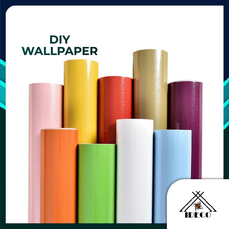 iDECO 60CM x 5M Metallic Colour Waterproof Kabinet Perabot Film Wallpaper/Furniture Sticker/Cabinet Sticker Almari