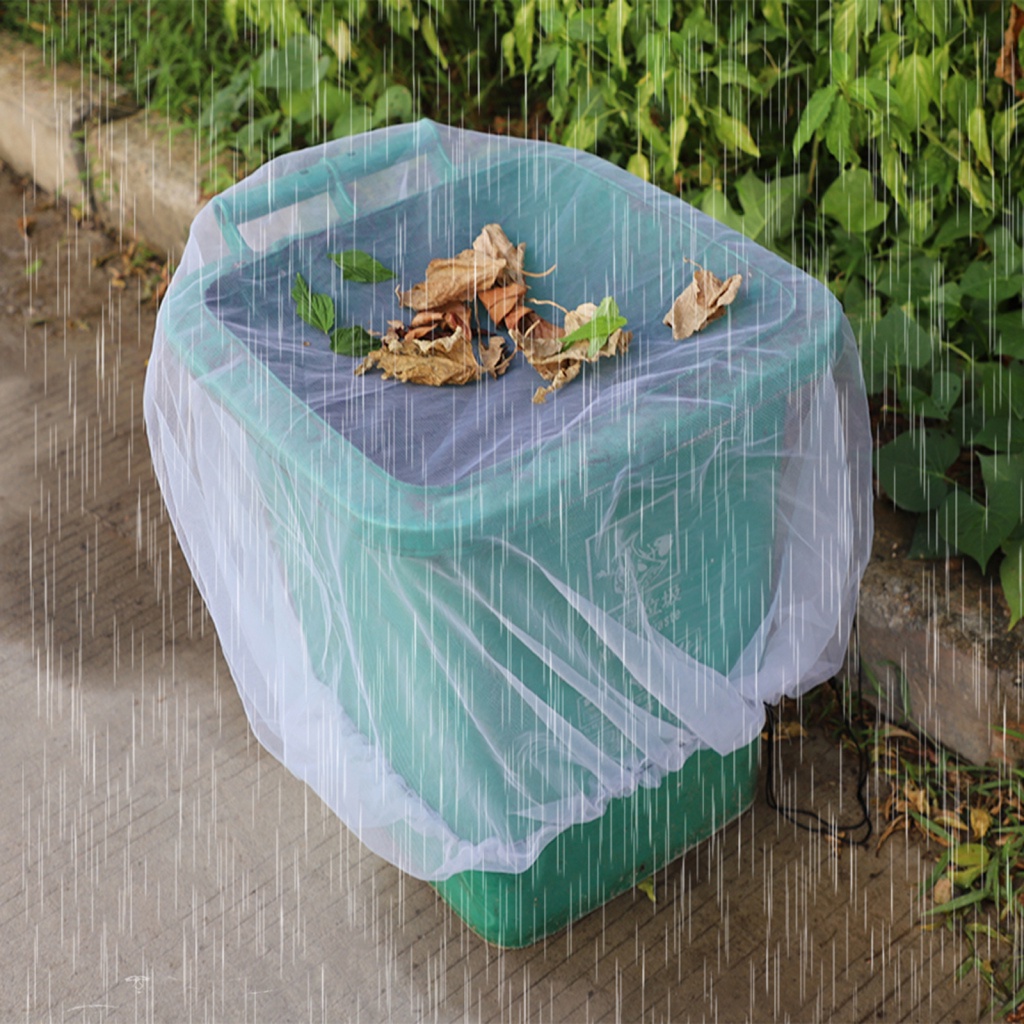 Rain Butt Covers Outdoor Barrels Mesh Bag Regentonne Gardening Supplies Wassertonne Weatherproof Dia 83cm Regentonnen Mosquito Protection Wasserfass Buckets Netting