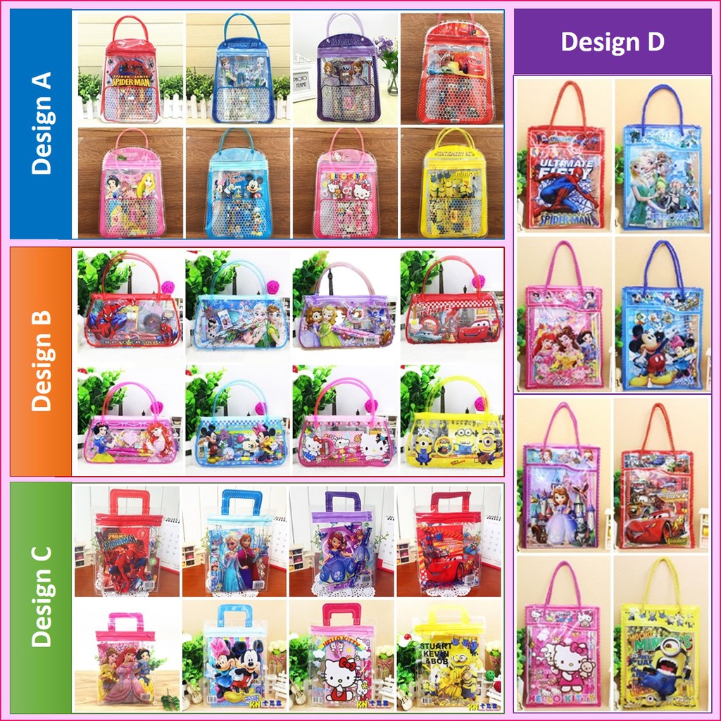 Kid Stationery Set Birthday Party Bag Set Goodies Bag Shopee Malaysia