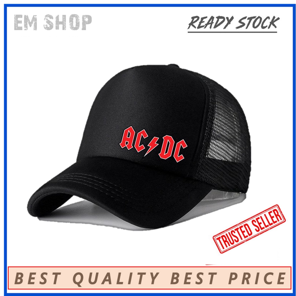 TOPI CAP ACDC MEN AND WOMEN TRUCKER CAP | Shopee Malaysia