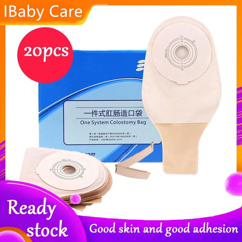 20PCS Onepiece System Ostomy Bag Drainable Colostomy Bag