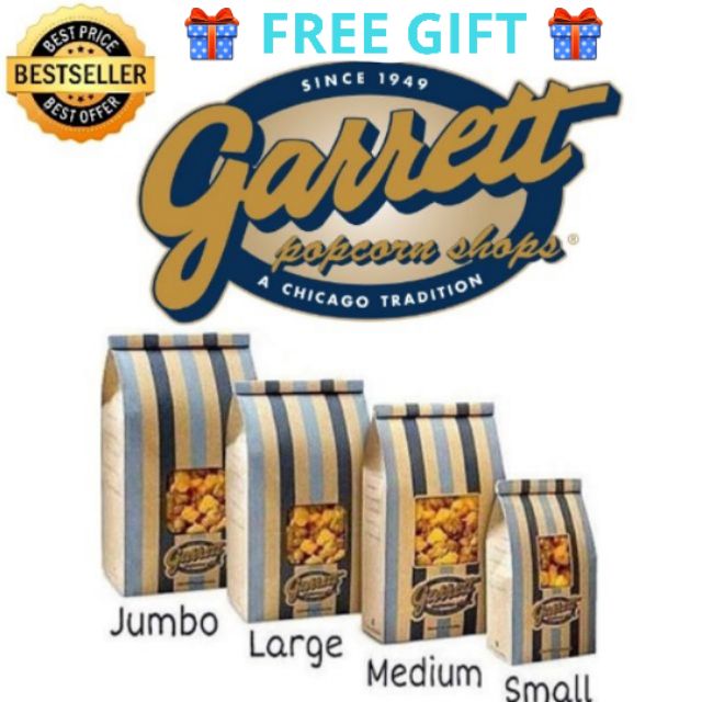 *FREE GIFT* Hot Selling Garrett Popcorn (Paper Bag Size SML and Jumbo