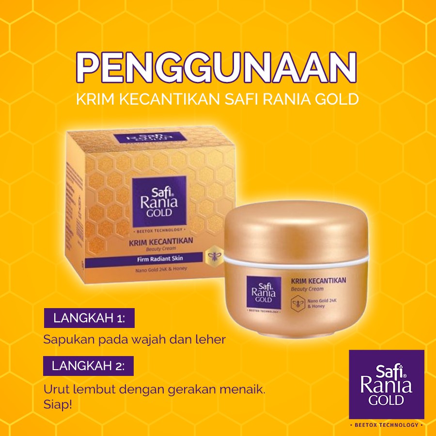 Safi Rania Gold Beetox Krim Kecantikan 16g Shopee Malaysia