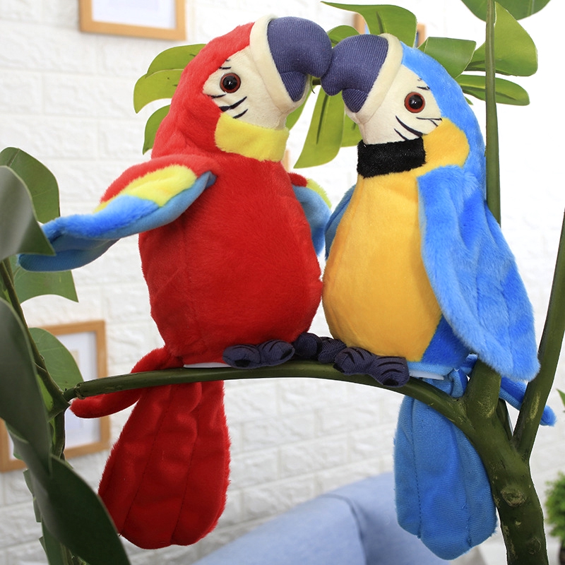 Electric Pet Plush Talking Repeat Parrot Animal Toy Kids Gift
