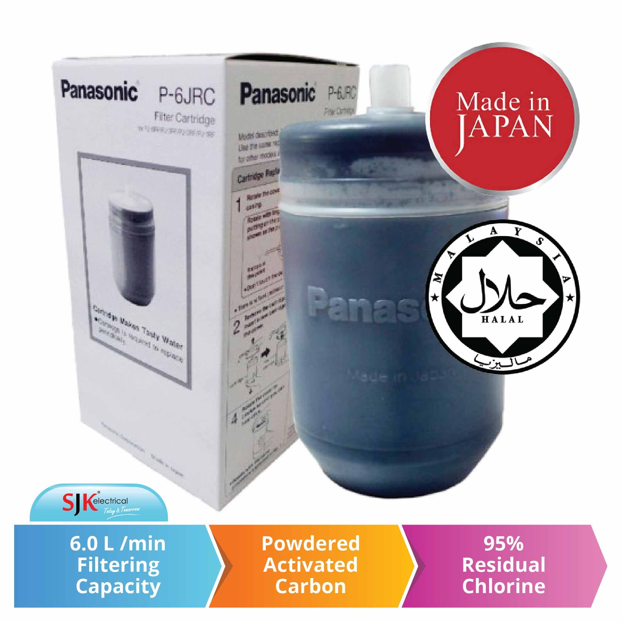 Panasonic Cartridge Filter P6JRC (Made In Japan) Replacement For Water
