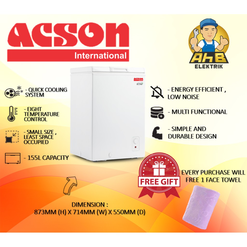 ACSON CHEST FREEZER 155L ACF15G Shopee Malaysia