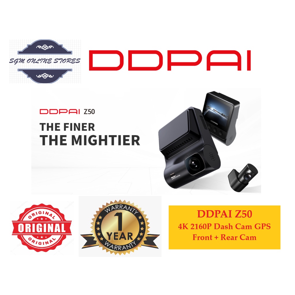 DDPAI Z50 4K 2160P Dash Cam GPS Front + Rear Cam /Dashcam / Recorder / Recording Recorder / Car DVR