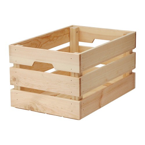 Ikea Solid Pine Wood Large Storage Basket Box 46x31x25 cm | Shopee Malaysia