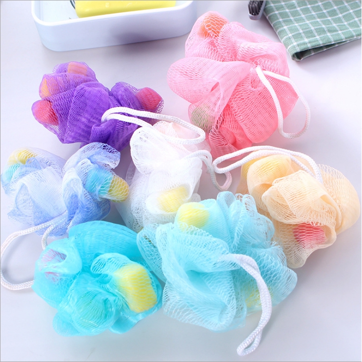 1pcs Body Polisher Bath Sponge Puff Shower Lily Wash Scrunchie Sponge 