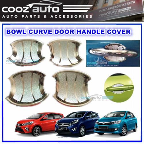 Perodua Axia Bezza Myvi 2018 2019 Chrome Door Handle Inner 