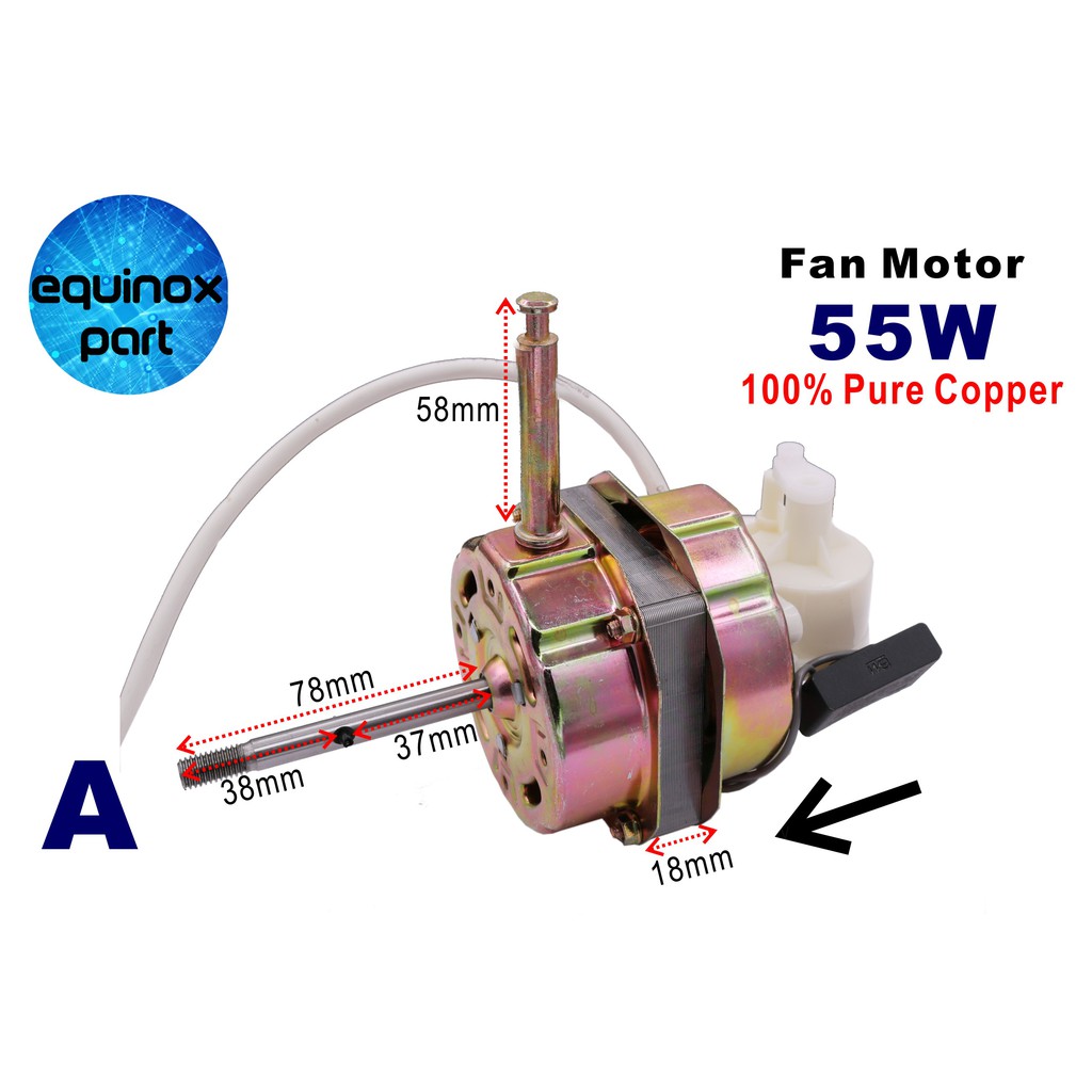 Table Fan Motor / Stand Fan Motor Kipas Angin 55W (Pure Copper