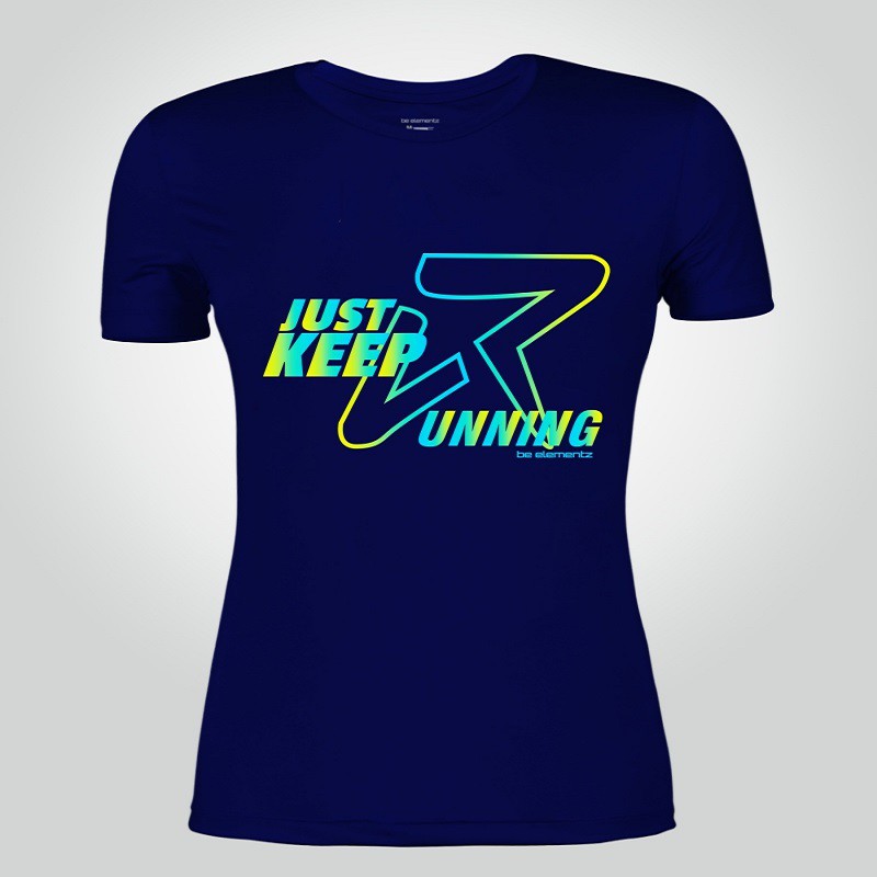 BE Elementz Women's Just-Keep-Running Shirt (Navy) WRT0013
