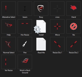 Asus ROG Cursor Custom Change Standard Cursor Windows XP/Vista/7/8/10