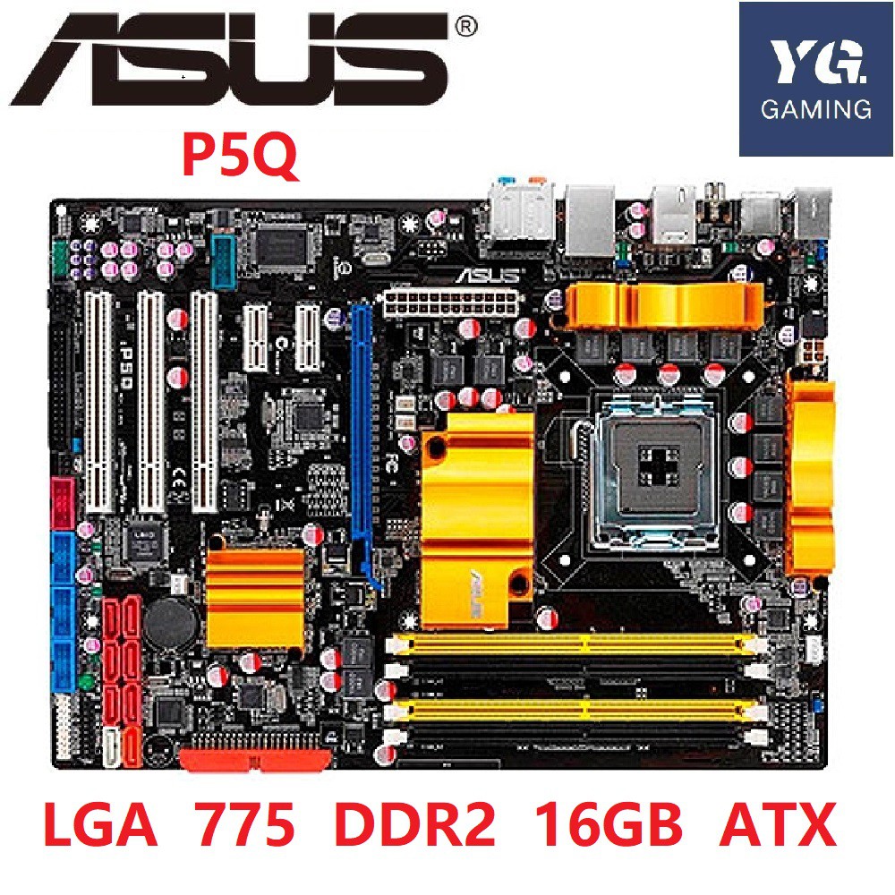 Asus P5Q Desktop  Motherboard P45 Socket LGA 775 For Core 2 
