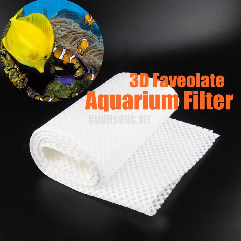 Aquarium Filter Cloth 3D Honeycomb Model 3 Size Optional for Fish Tank Salty Fresh Water