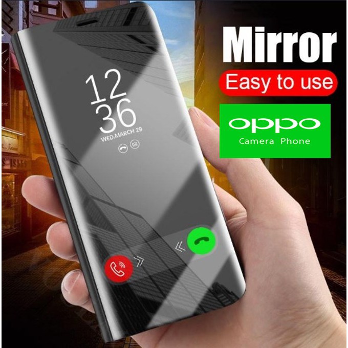 Clear View Standing Case Oppo A3s A12e A5s F9 A12 F11 A9 2020 A5